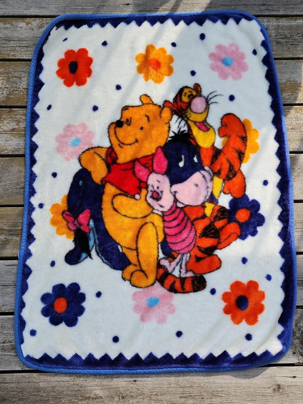 Vintage Disney Winnie The Pooh baby plush blanket